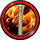 Cremallera pantalla de bloqueo - fuego icono