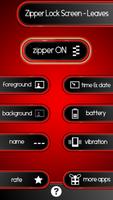 Zipper Lock Screen – Leaves capture d'écran 1