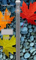 Zipper Lock Screen – Leaves capture d'écran 3