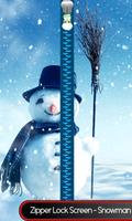 Zipper Lock Screen – Snowman poster