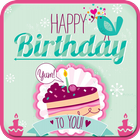 Name On Birthday Cake & Cards  icône