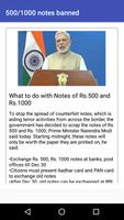 500/1000 Currency Notes Banned poster