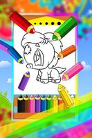 Pony Unicorn Coloring For Kids Affiche