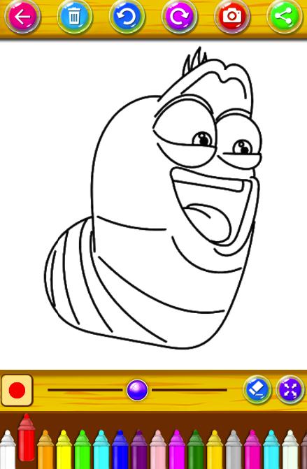 Coloring Pages Larva Worm Games Free For Android Apk Download