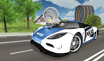 Poster Police Car Stunt Race Driving Simulator 3D