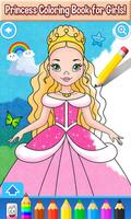 Little Princess Coloring Kids Book - Girls Games! Affiche