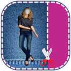 Jeans Top Girl Photo Maker Montage simgesi