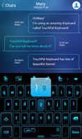 Neon Blue Light Keyboard Theme скриншот 3