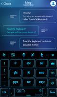 Neon Blue Light Keyboard Theme اسکرین شاٹ 2