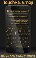 Emoji Black&Yellow Keyboard capture d'écran 1