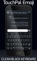 Emoji Clean Black Keyboard capture d'écran 1