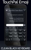 Emoji Clean Black Keyboard capture d'écran 2