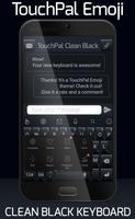Emoji Clean Black Keyboard capture d'écran 3