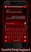Emoji Red Keyboard Theme Affiche