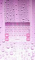 Sweet Pink Water Droplets Keyboard Theme Affiche