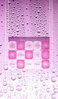 Sweet Pink Water Droplets Keyboard Theme capture d'écran 2