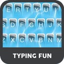 Neon Blue Water Swimming Keyboard Theme-APK