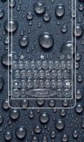 Water Droplets On The  Glass Theme Affiche