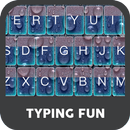 Neon Water Droplets  Keyboard Theme-APK