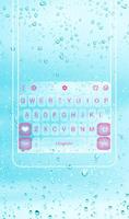 Neon Pink Water Droplets Keyboard Theme-poster