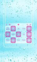 Neon Pink Water Droplets Keyboard Theme screenshot 2