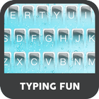 Pure Blue  Water Droplets  Keyboard Theme আইকন