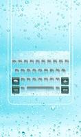 Pure Blue  Water Droplets  Keyboard Theme Affiche