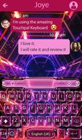 3D Neon Red Hologram Keyboard Theme screenshot 1