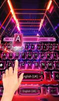 3D Neon Red Hologram Keyboard Theme screenshot 2