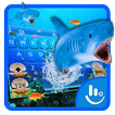 3D Ocean Shark Keyboard Theme