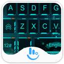 Tech Neon Blue Keyboard Theme APK
