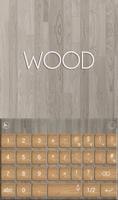 Pure Brown Wood Keyboard Theme Affiche