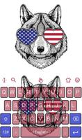 American Wolf Keyboard Theme Poster