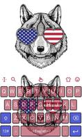 American Wolf Keyboard Theme الملصق