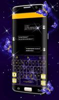 Blue Butterfly Keyboard Theme ảnh chụp màn hình 1