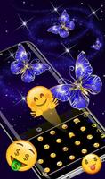 Blue Butterfly Keyboard Theme ảnh chụp màn hình 3