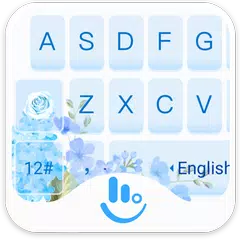 Blue Flower Keyboard Theme APK download