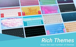Icy Blue Keyboard Theme 海報