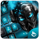 Blue Tech Musician Skull Keyboard Theme APK