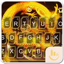 Brave Golden Dragon Keyboard Theme APK