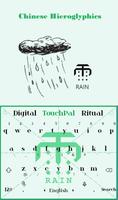 Chinese Character Rain Affiche