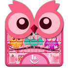 Colourful Owl Keyboard Theme ikon