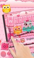 Colourful Owl Keyboard Theme পোস্টার