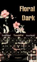 Floral Black Keyboard Theme スクリーンショット 1