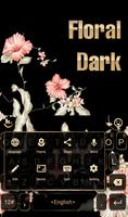 Floral Black Keyboard Theme capture d'écran 2