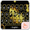 Gold Butterfly Flying Keyboard Theme