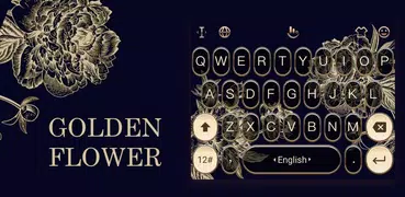 Golden Flower Keyboard Theme