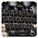 Mecánica en negro y oro Tema del Teclado APK
