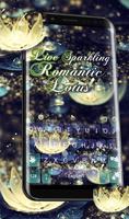 Live Sparkling Romantic Lotus Keyboard Theme poster