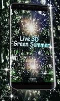 Live 3D Green Summer Keyboard Theme постер